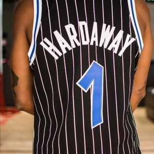 PENNY HARDAWAY BLK ORLANDO MAGIC THROWBACK JERSEY